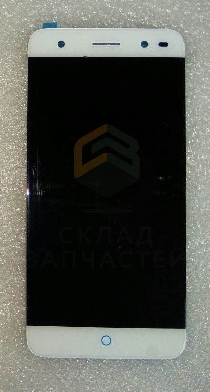 Дисплей (lcd) в сборе с сенсорным стеклом (тачскрином) (Белый), оригинал ZTE 080800511458