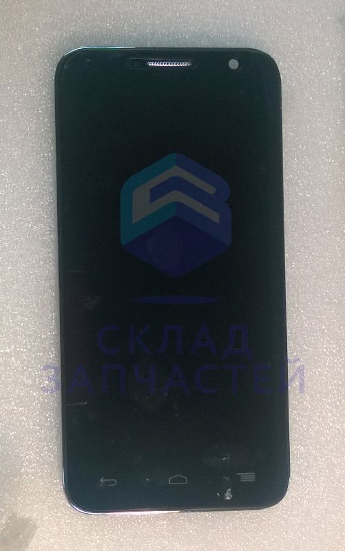 Дисплей (lcd) в сборе с сенсорным стеклом (тачскрином) и передней панелью (Black) для Alcatel One Touch IDOL 2 MINI L 6014X