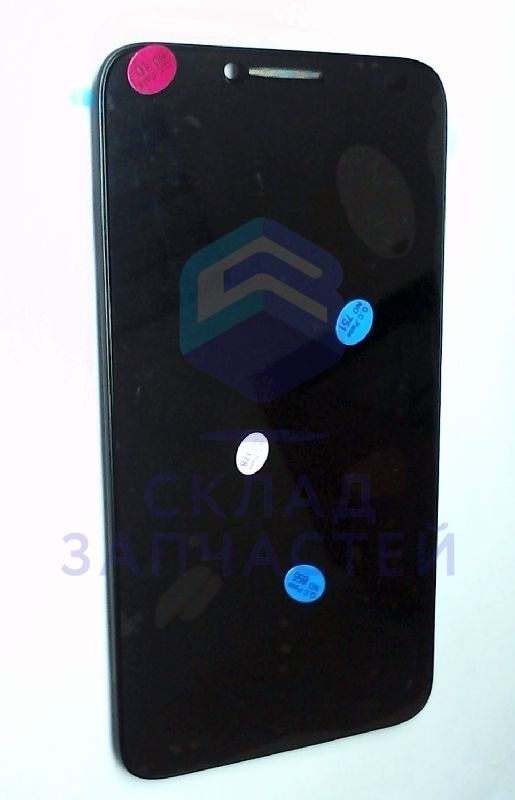 Передняя панель в сборе с сенсорным стеклом (тачскрином) (Black) для Alcatel I216X