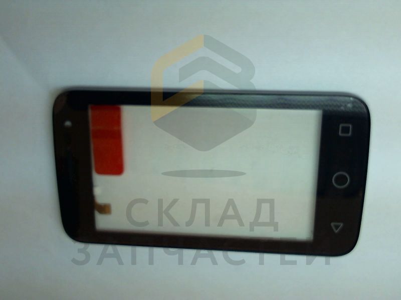 Передняя панель в сборе с сенсорным стеклом (тачскрином) (Black) для Alcatel 4045D