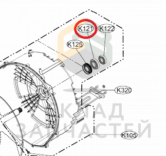 Подшипник диаметр 72/30 для LG F1296TD4