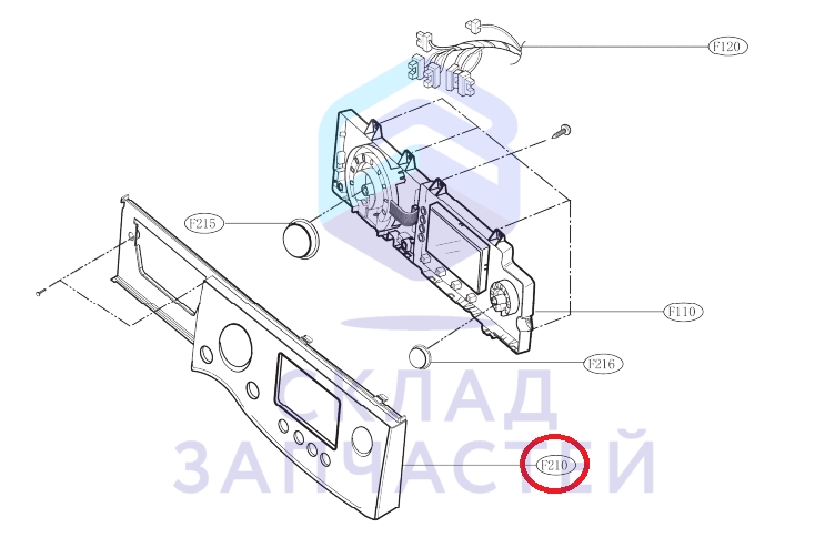 Панель корпуса, сборка панели управления для LG F1280NDS5