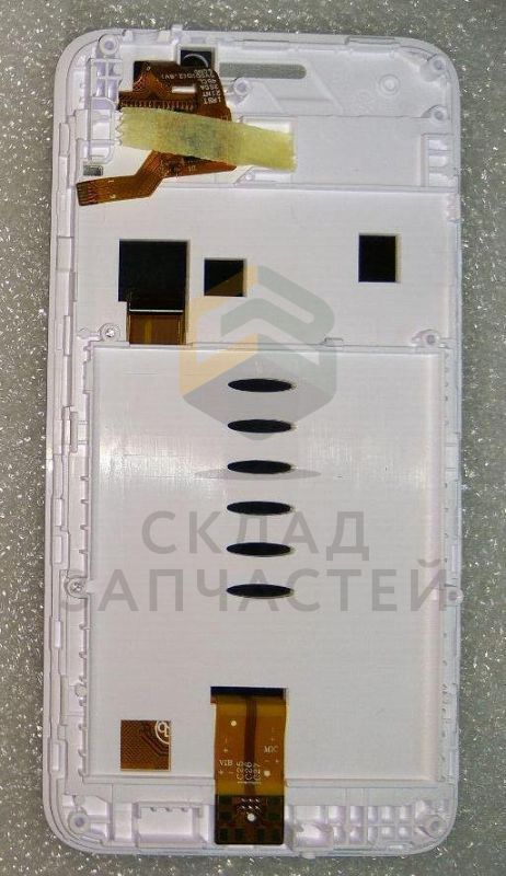 Дисплей в сборе с сенсорной и передней панелью (White) для FLY FS407 Stratus 6