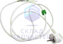 Сетевой кабель h05v2v2-f3g 0,75 qмм, 1, 37 м черный для Bosch DWW09W650/02