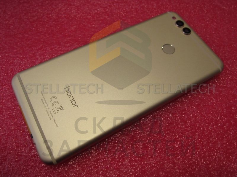 Задняя часть корпуса в сборе с датчиком отпечатска пальца (цвет - Gold) для Huawei Honor 7x (Bond-L21C)