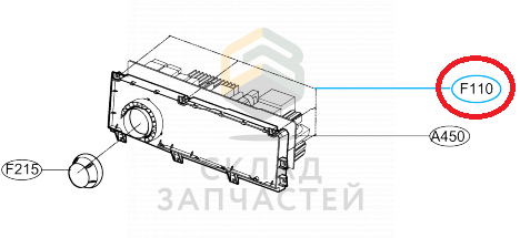 Электронный модуль системы управления стиральной машиной (с дисплеем) для LG F12B8QD