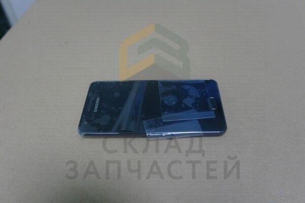 Передняя панель в сборе с сенсорным стеклом (тачскрином) и дисплеем (lcd) (Metallic Gray) для Samsung GT-I9103