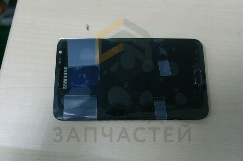 Передняя панель в сборе с сенсорным стеклом (тачскрином) и дисплеем (lcd) (Blue) для Samsung GT-N7000 GALAXY Note