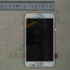 Передняя панель в сборе с сенсорным стеклом (тачскрином) и дисплеем (lcd) (Ceramic White) для Samsung GT-N7000 GALAXY Note