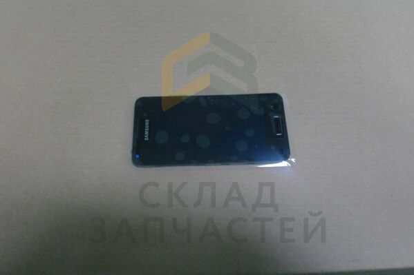 Дисплей (lcd) в сборе с сенсорным стеклом (тачскрином), аудиоразъемом и системным разъемом (microUSB) (Metallic Black) для Samsung GT-I9070