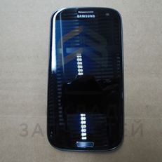 Дисплей (lcd) в сборе с сенсорным стеклом (тачскрином) и передней панелью (Black) для Samsung GT-I9300