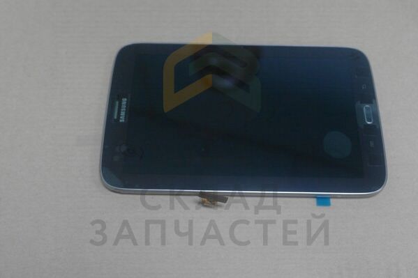 Дисплей (lcd) в сборе с сенсорным стеклом (тачскрином) и передней панелью (Brown) для Samsung GT-N5100