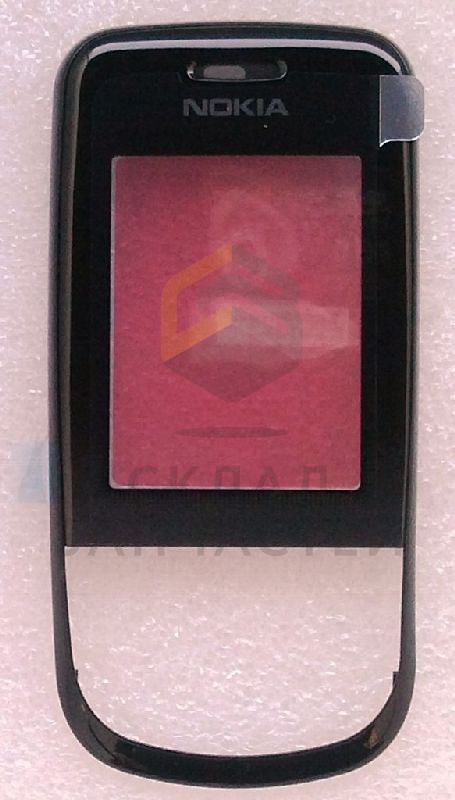 Передняя панель верхнего слайдера с защитным стеклом (Charcoal) для Nokia 3600 Slide