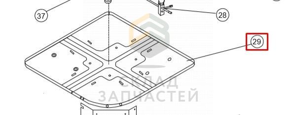 0010154534 Haier оригинал, нижний поддон в сборе