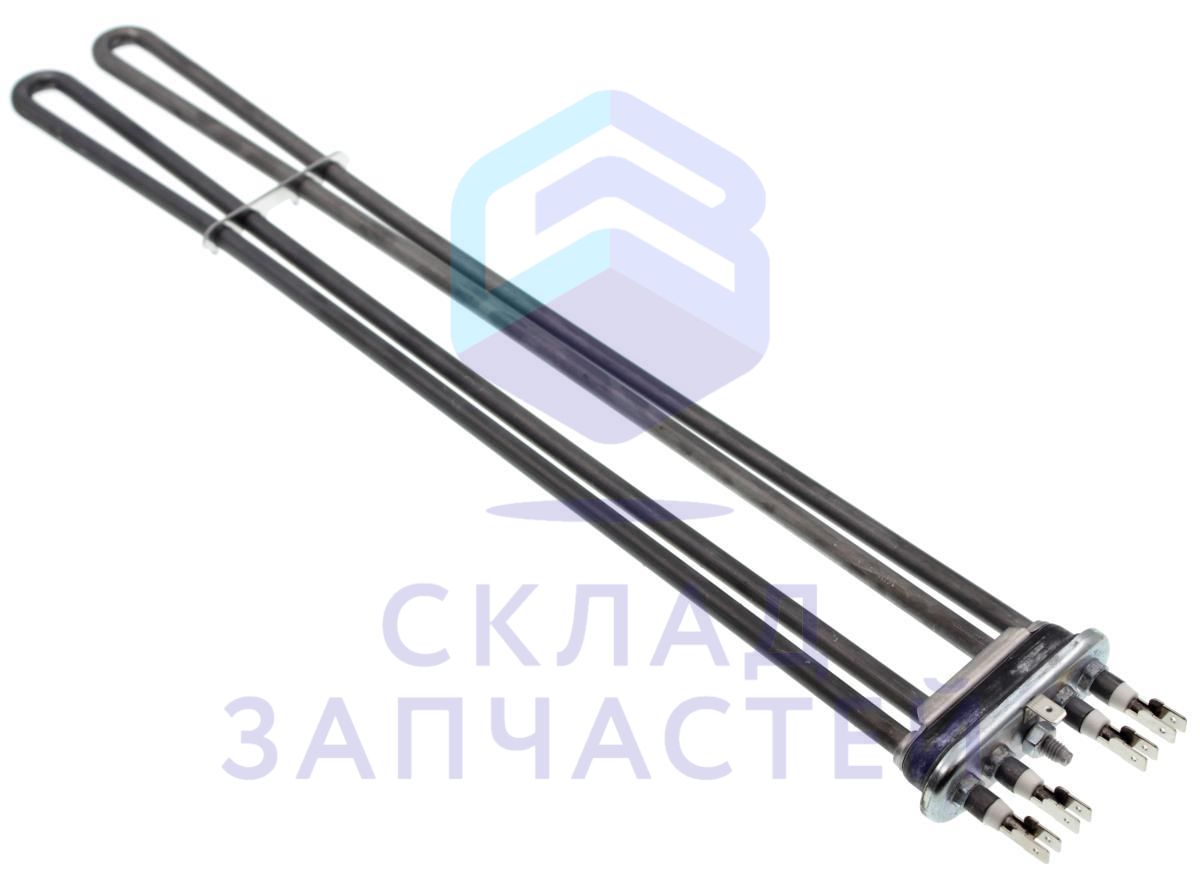  Ariston аналог (Thermowatt), тэн 6000w (3000w+3000w), длинный l-460 мм, двойной, прямой, промышленный