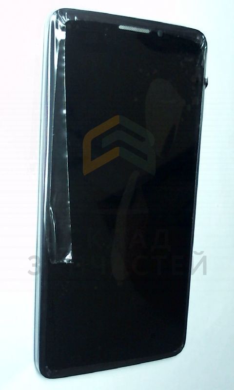 Дисплей (lcd) в сборе с сенсорным стеклом (тачскрином) и передней панелью (Black) парт номер BCA3320V4QC0 для Alcatel 6040D