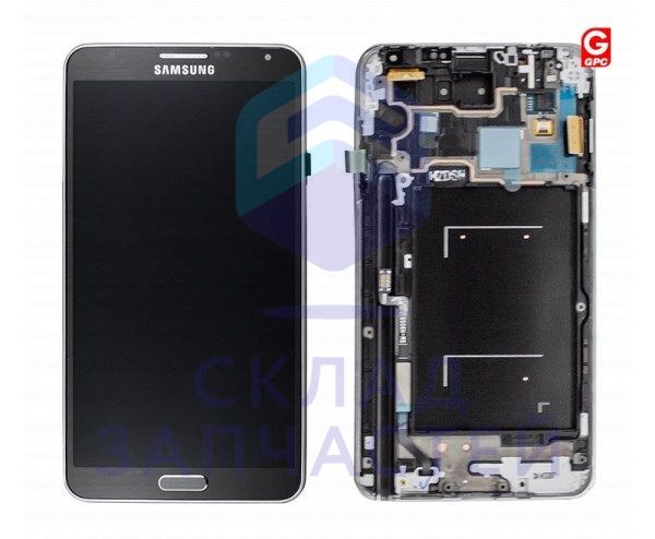 Дисплей в сборе с сенсорным стеклом (тачскрином) и передней панелью (Black) для Samsung SM-N9005 GALAXY Note 3 LTE (4G)