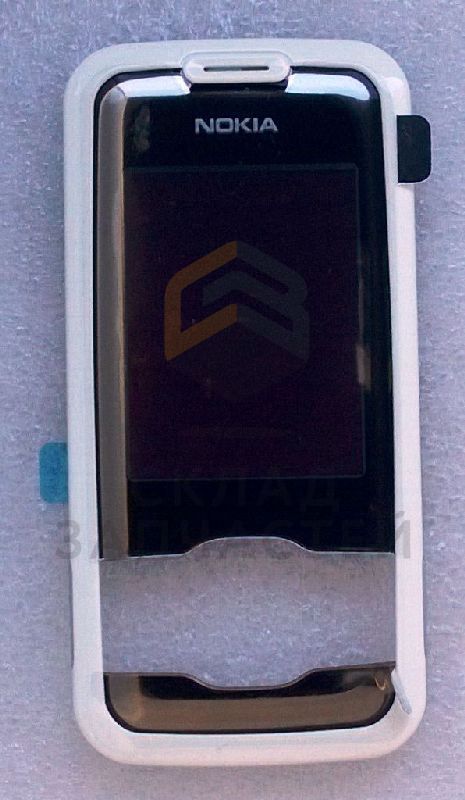 Верхняя часть верхнего слайдера с защ. стеклом дисп. (White) для Nokia 7610 Supernova