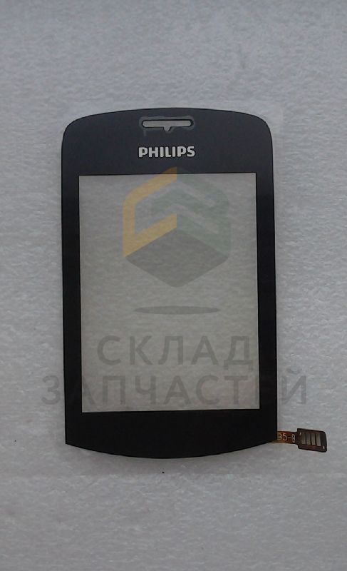 Сенсорное стекло (тачскрин) (Black) для Philips X518