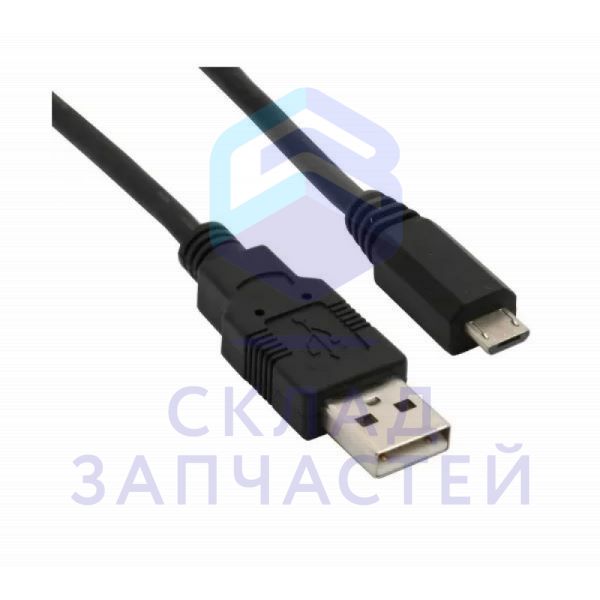 USB кабель Micro USB (цвет - black) ; 5 Pin; 0.8м для Alcatel P330X