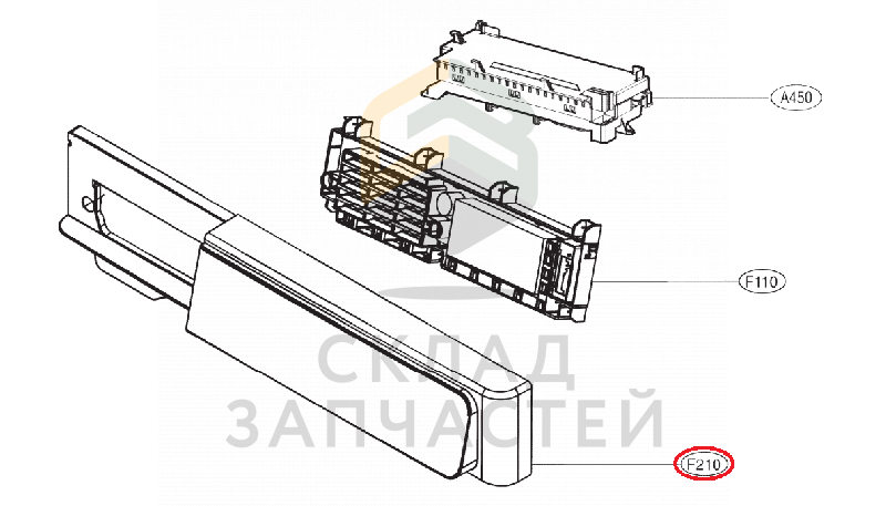 TAW36338112 LG оригинал, панель корпуса, сборка панели управления