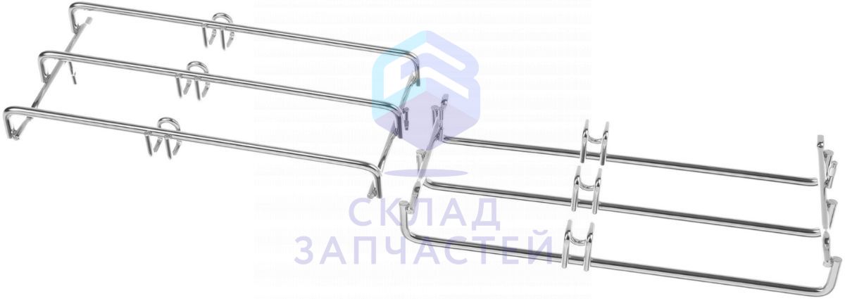 Решетка держатель для аксессуаров, пара (слева и справа), 3 уровня, хромированный, компактный, Neff для Neff C27CS22N2/43