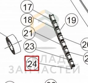 Кнопка (клавиша) черная для Haier HW60-12829A (CE0JG5E0A00)