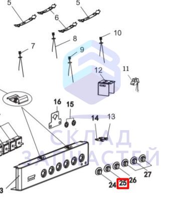 Изображение товара 0530052848 Haier оригинал, основание ручки регулирования температуры