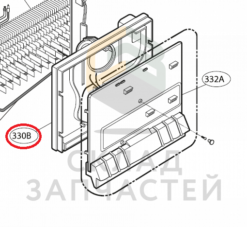 Пластиковая крышка охладителя для LG GA-B379SVCA