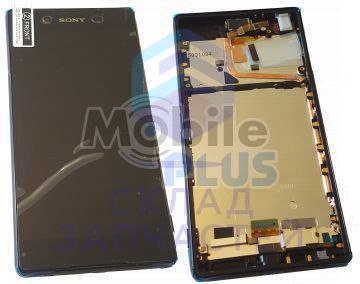 Дисплей в сборе с сенсорным стеклом (тачскрином) и передней панелью Black для Sony E6553