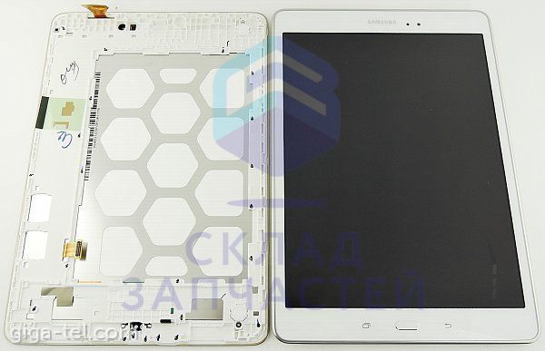 Дисплей в сборе с сенсорным стеклом (тачскрином) (White) для Samsung SM-T550
