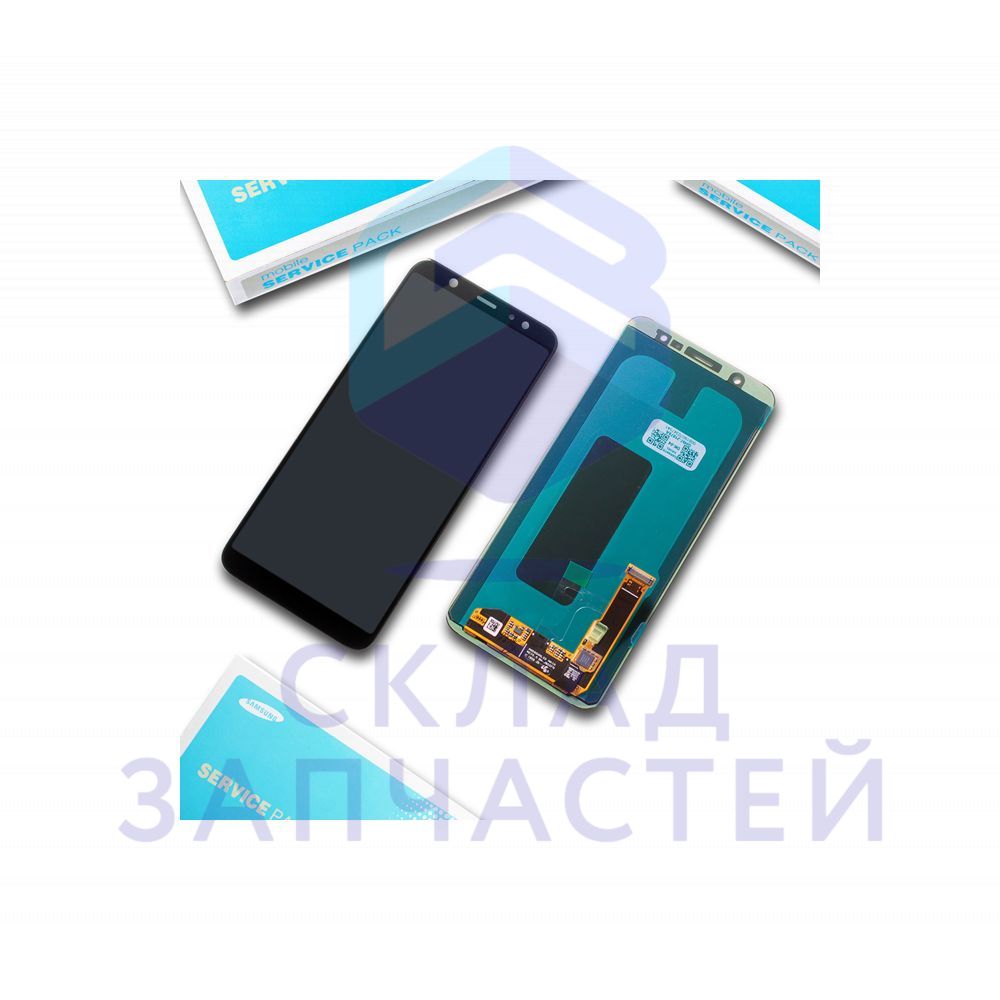Дисплей в сборе с сенсорным стеклом (тачскрином) (цвет - black) для Samsung SM-A605X