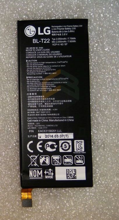 Аккумулятор (BL-T22) 400mAh, оригинал LG EAC63158201
