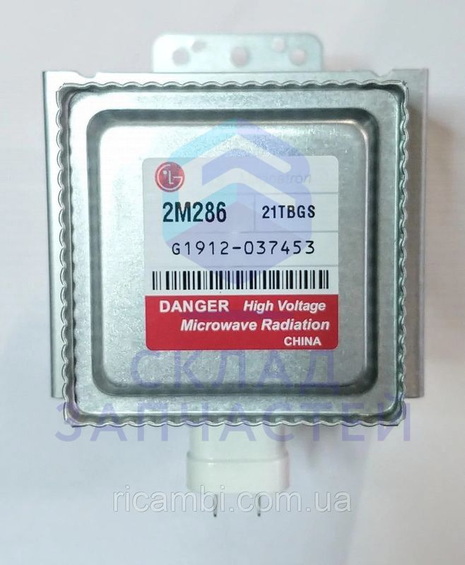 Магнетрон 2M286-A21TBGS 1100Вт. для LG MS2535GIS.CLVQCIS