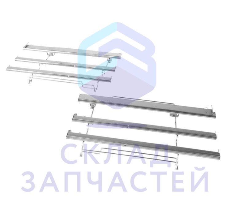 17002565 Neff оригинал, Телескопические направляющие духовки, 3 уровня: 1 из них VarioClip (рама, всего на 4 уровня)