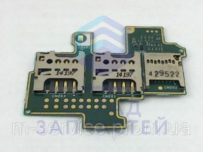 Разъём Sim и SD карт на шлейфе для Sony C2005