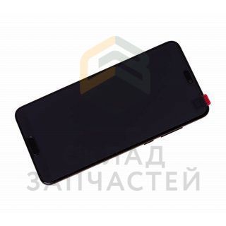 Дисплей в сборе с сенсорным стеклом, передней панелью и аккумулятором (цвет - Black) для Huawei P20 Pro Dual Sim (CLT-L29)