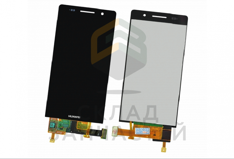Дисплей в сборе с сенсорной панелью (цвет - Black), аналог для Huawei Ascend P6 (D2EDGE-U00)