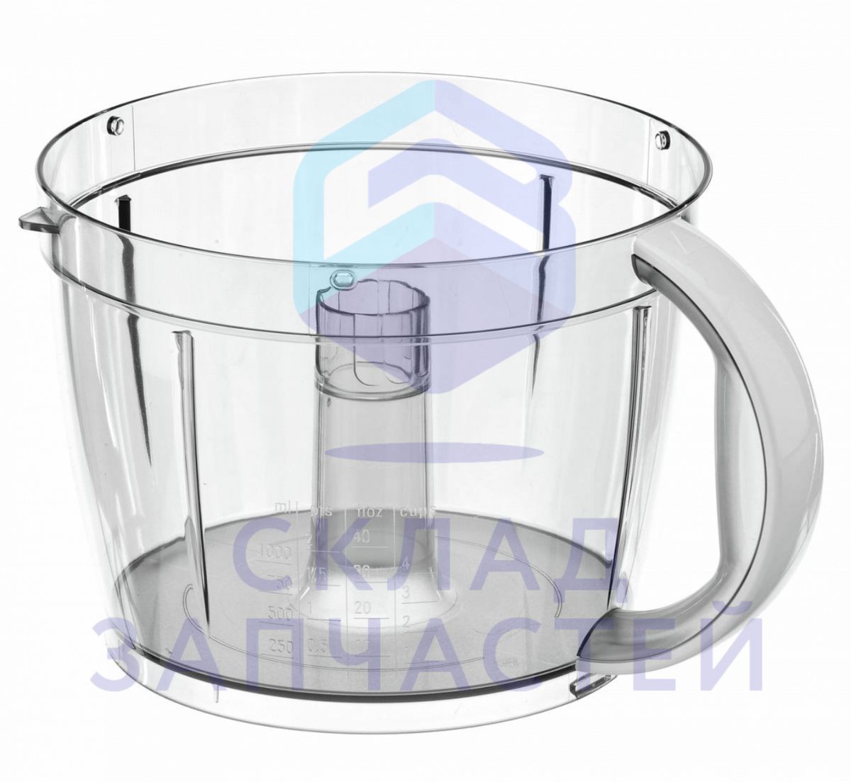 00662161 Bosch оригинал, смесительная чаша, прозрачная с белой ручкой, без крышки