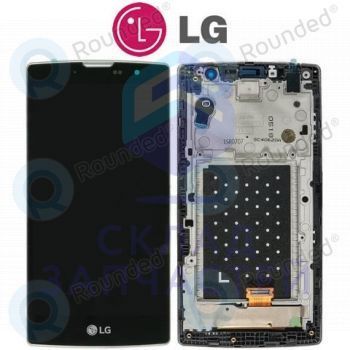 Дисплей (lcd) в сборе с сенсорным стеклом (тачскрином) и передней панелью (White) для LG H502 MAGNA