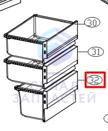 Ящик морозильной камеры для Haier BCFT628AWRU (BJ0W56E9500)