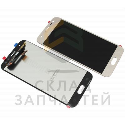 Дисплей в сборе с сенсорным стеклом (тачскрином) Gold для Samsung SM-J330F/DS