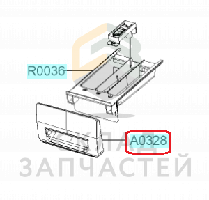 Панель ящика для порошка для Samsung WF7522S9R
