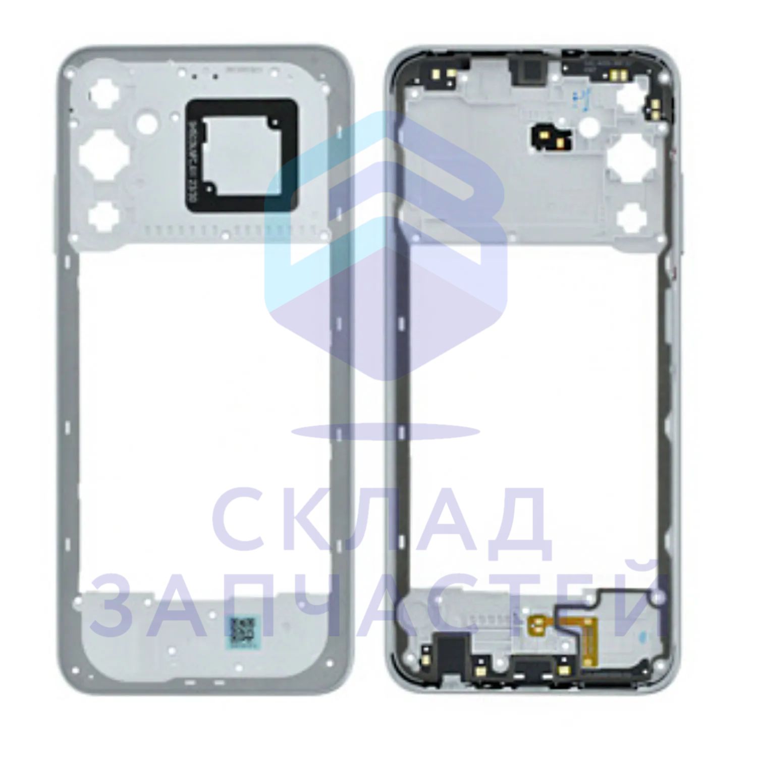 GH81-24412A Samsung оригинал, задняя часть корпуса silver