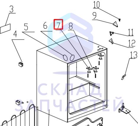 Вешалка испарителя для Haier HR-100/A (BA0140E0P00)