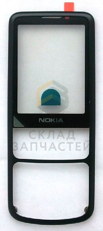 Передняя панель корпуса с защитным стеклом дисплея (Mat Black) для Nokia 6700 Classic