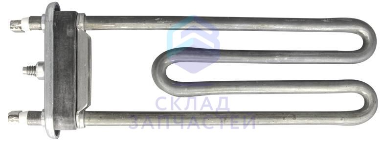 Тэн 2000W 190mm прямой безотверстия под датчик, двойная клемма, оригинал Indesit C00255099