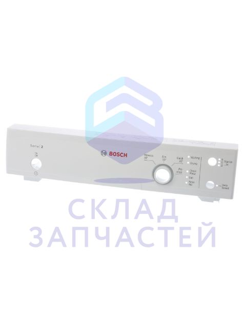 Изображение товара 11018754 Bosch оригинал, передняя панель, белая 4 програ мма, 1 дополнительная функция, выбор времени