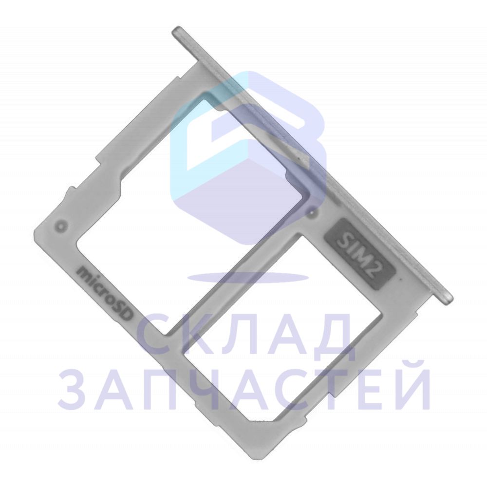 Лоток для Sim карты и карты памяти  (цвет - Голубой) для Samsung SM-J530FM/DS Galaxy J5 (2017)