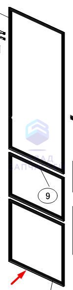 Изображение товара 0060829121A Haier оригинал, уплотнитель двери морозильной камеры нижний